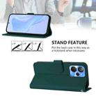 For Realme 10T 5G / 10s 5G Skin Feel Solid Color Leather Phone Case with Lanyard(Dark Green) - 3