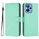 For Realme 10T 5G / 10s 5G Skin Feel Solid Color Leather Phone Case with Lanyard(Mint Green) - 2