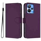 For Realme 10T 5G / 10s 5G Skin Feel Solid Color Leather Phone Case with Lanyard(Violet) - 2