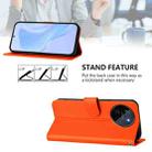 For Realme 11 4G Global Skin Feel Solid Color Leather Phone Case with Lanyard(Orange) - 3