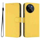 For Realme 11 4G Global Skin Feel Solid Color Leather Phone Case with Lanyard(Lemon Yellow) - 2