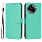 For Realme 11 5G Global Skin Feel Solid Color Leather Phone Case with Lanyard(Green) - 2