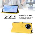 For Realme 11 5G Global Skin Feel Solid Color Leather Phone Case with Lanyard(Lemon Yellow) - 3