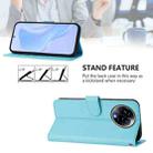 For Realme 11 5G Global Skin Feel Solid Color Leather Phone Case with Lanyard(Sky Blue) - 3