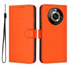 For Realme Narzo 60 Pro Global Skin Feel Solid Color Leather Phone Case with Lanyard(Orange) - 2