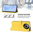 For Realme Narzo 60 Pro Global Skin Feel Solid Color Leather Phone Case with Lanyard(Lemon Yellow) - 3