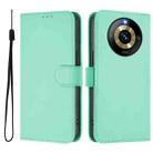 For Realme Narzo 60 Pro Global Skin Feel Solid Color Leather Phone Case with Lanyard(Mint Green) - 2