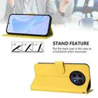 For Realme 12 5G Global Skin Feel Solid Color Leather Phone Case with Lanyard(Lemon Yellow) - 3