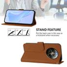 For Realme 12+ 5G Global Skin Feel Solid Color Leather Phone Case with Lanyard(Brown) - 3