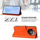 For Realme 12+ 5G Global Skin Feel Solid Color Leather Phone Case with Lanyard(Orange) - 3