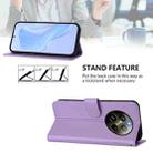 For Realme 12+ 5G Global Skin Feel Solid Color Leather Phone Case with Lanyard(Lavender Purple) - 3