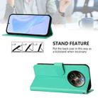 For Realme 12+ 5G Global Skin Feel Solid Color Leather Phone Case with Lanyard(Green) - 3