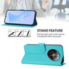 For Realme 12+ 5G Global Skin Feel Solid Color Leather Phone Case with Lanyard(Lake Blue) - 3