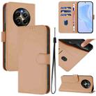 For Realme 12 Pro 5G Global Skin Feel Solid Color Leather Phone Case with Lanyard(Nude) - 1