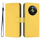 For Realme 12 Pro 5G Global Skin Feel Solid Color Leather Phone Case with Lanyard(Lemon Yellow) - 2