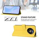 For Realme 12 Pro 5G Global Skin Feel Solid Color Leather Phone Case with Lanyard(Lemon Yellow) - 3