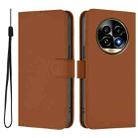 For Realme 13 Pro 5G / 13 Pro+ 5G Skin Feel Solid Color Leather Phone Case with Lanyard(Brown) - 2