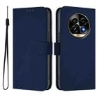 For Realme 13 Pro 5G / 13 Pro+ 5G Skin Feel Solid Color Leather Phone Case with Lanyard(Navy Blue) - 2