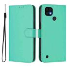 For Realme C20 / C11 2021 / C21 Skin Feel Solid Color Leather Phone Case with Lanyard(Green) - 2