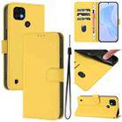 For Realme C20 / C11 2021 / C21 Skin Feel Solid Color Leather Phone Case with Lanyard(Lemon Yellow) - 1