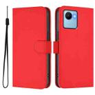 For Realme C30 4G / C30s Skin Feel Solid Color Leather Phone Case with Lanyard(Red) - 2