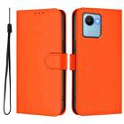 For Realme C30 4G / C30s Skin Feel Solid Color Leather Phone Case with Lanyard(Orange) - 2