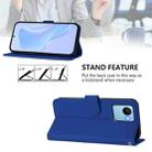 For Realme C30 4G / C30s Skin Feel Solid Color Leather Phone Case with Lanyard(Dark Blue) - 3