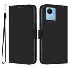 For Realme C30 4G / C30s Skin Feel Solid Color Leather Phone Case with Lanyard(Black) - 2