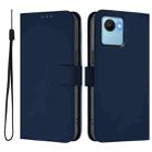 For Realme C30 4G / C30s Skin Feel Solid Color Leather Phone Case with Lanyard(Navy Blue) - 2