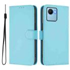 For Realme C30 4G / C30s Skin Feel Solid Color Leather Phone Case with Lanyard(Sky Blue) - 2