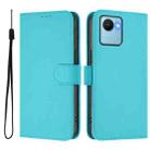 For Realme C30 4G / C30s Skin Feel Solid Color Leather Phone Case with Lanyard(Lake Blue) - 2