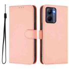For Realme C33 Global Skin Feel Solid Color Leather Phone Case with Lanyard(Pink) - 2
