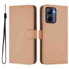 For Realme C33 Global Skin Feel Solid Color Leather Phone Case with Lanyard(Nude) - 2