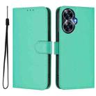 For Realme C55 4G Global Skin Feel Solid Color Leather Phone Case with Lanyard(Green) - 2