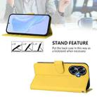 For Realme C55 4G Global Skin Feel Solid Color Leather Phone Case with Lanyard(Lemon Yellow) - 3