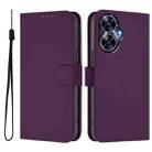 For Realme C55 4G Global Skin Feel Solid Color Leather Phone Case with Lanyard(Violet) - 2