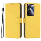 For Realme C63 Global Skin Feel Solid Color Leather Phone Case with Lanyard(Lemon Yellow) - 2