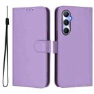 For Realme C65 4G Global Skin Feel Solid Color Leather Phone Case with Lanyard(Lavender Purple) - 2