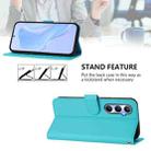 For Realme C65 4G Global Skin Feel Solid Color Leather Phone Case with Lanyard(Lake Blue) - 3