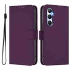 For Realme C65 4G Global Skin Feel Solid Color Leather Phone Case with Lanyard(Violet) - 2