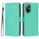 For Realme C67 4G Global Skin Feel Solid Color Leather Phone Case with Lanyard(Green) - 2