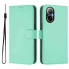 For Realme C67 4G Global Skin Feel Solid Color Leather Phone Case with Lanyard(Mint Green) - 2