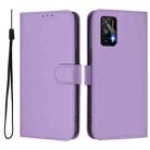 For Realme GT 5G / GT Neo 5G Skin Feel Solid Color Leather Phone Case with Lanyard(Lavender Purple) - 2