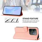 For Realme GT 6 5G Global Skin Feel Solid Color Leather Phone Case with Lanyard(Pink) - 3
