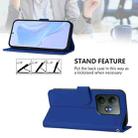 For Realme GT 6 5G Global Skin Feel Solid Color Leather Phone Case with Lanyard(Dark Blue) - 3