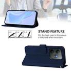 For Realme GT 6 5G Global Skin Feel Solid Color Leather Phone Case with Lanyard(Navy Blue) - 3