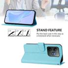 For Realme GT 6 5G Global Skin Feel Solid Color Leather Phone Case with Lanyard(Sky Blue) - 3