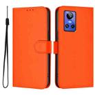 For Realme GT Neo 3 Skin Feel Solid Color Leather Phone Case with Lanyard(Orange) - 2