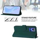 For Realme GT Neo 3 Skin Feel Solid Color Leather Phone Case with Lanyard(Dark Green) - 3