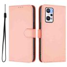 For Realme GT Neo 3T Skin Feel Solid Color Leather Phone Case with Lanyard(Pink) - 2